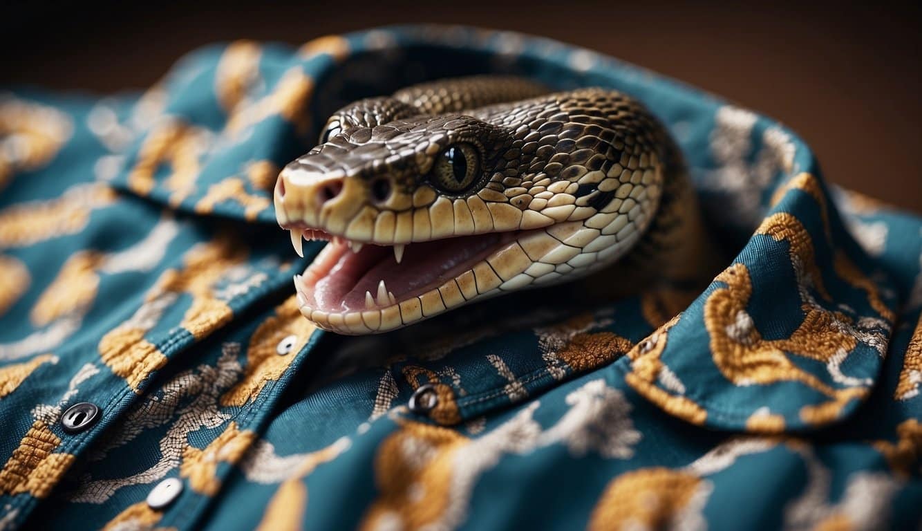 Camisa Terceirão Cobra: A Tendência Que Está Dominando As Escolas 2 A snake slithers through a custom-designed third-party shirt