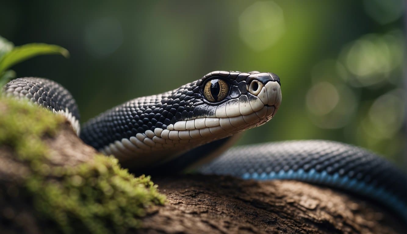 A cobra slithers through its natural habitat
