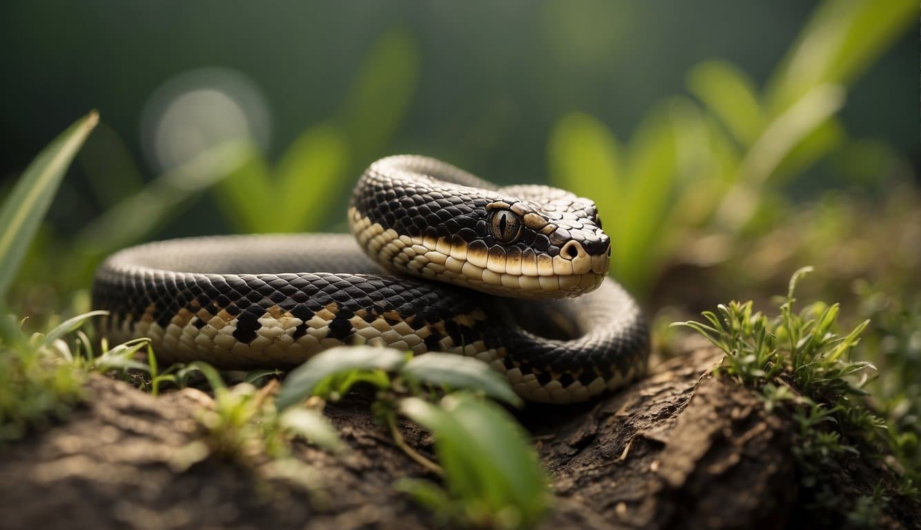 Cobra Venenosa E Não Venenosa: Diferenças E Características 2 Illustrator recreates scene of common Brazilian venomous and non-venomous snakes coexisting in their natural habitat