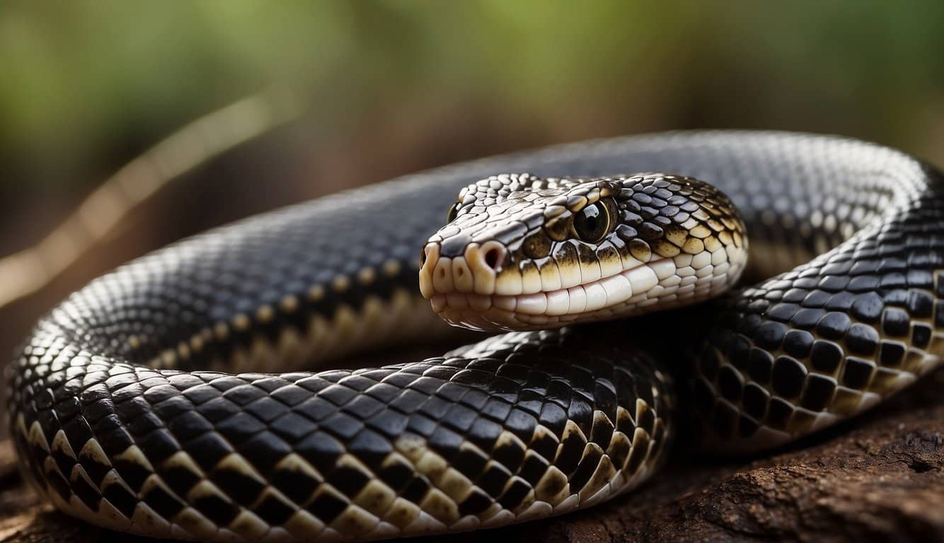 Para Que Serve O Veneno Da Cobra: Descubra Seus Usos E Benefícios 2 A coiled snake poised to strike, its fangs dripping with venom. The venom glistens in the light, hinting at its deadly potency