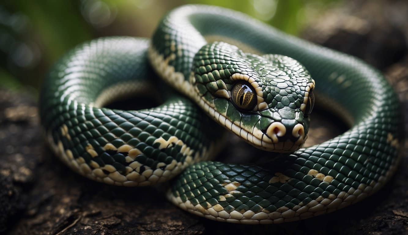 Two serpents intertwine, symbolizing compatibility and relationships in the Year of the Snake