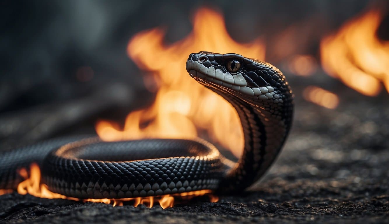 Cobra Apaga Fogo: Conheça A História Do Animal Que Ajuda No Combate A Incêndios 3 A cobra spits venom to extinguish a fire using its defensive mechanisms