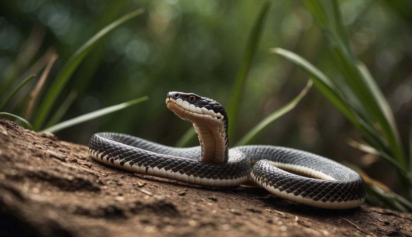 A cobra with a tick in various ecosystems