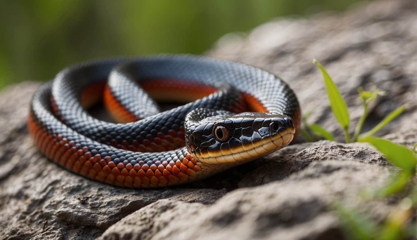Cobra Negra De Barriga Vermelha: Características E Habitat 3 A black and red-bellied snake in a toxicology and first aid setting