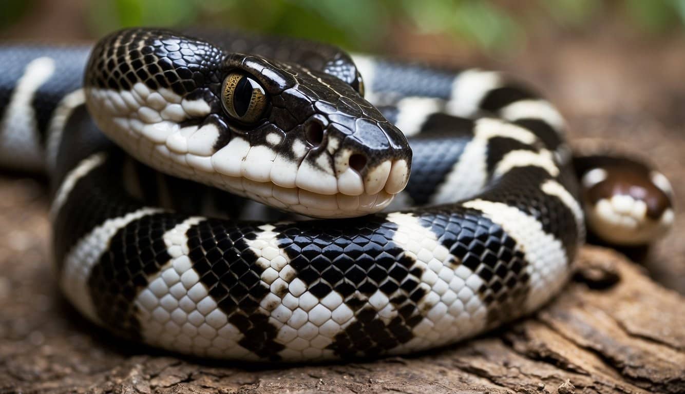 Preço Da Cobra Real Californiana: Quanto Custa E Onde Comprar 3 A California king snake being carefully handled in captivity, with a focus on its regal appearance and unique markings