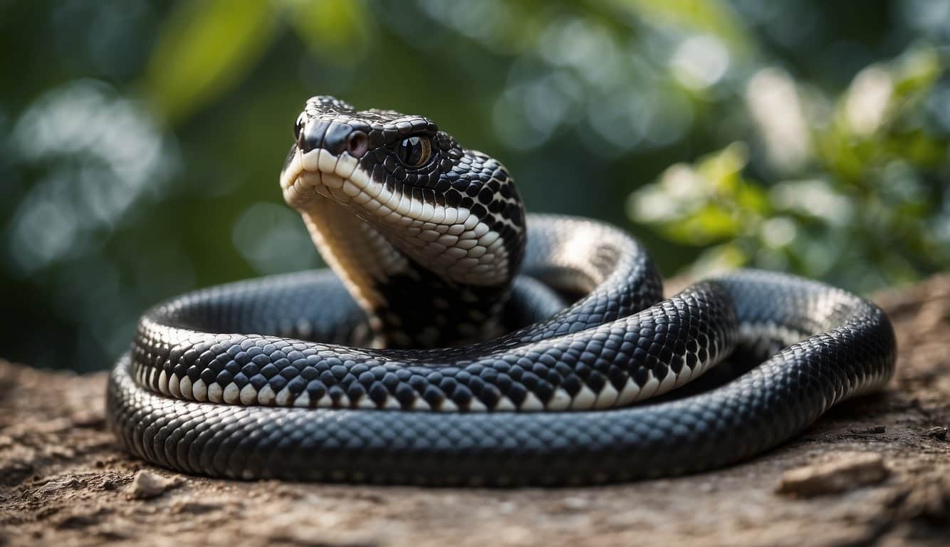 A cobra salamanta, with venom, poised in a public health setting