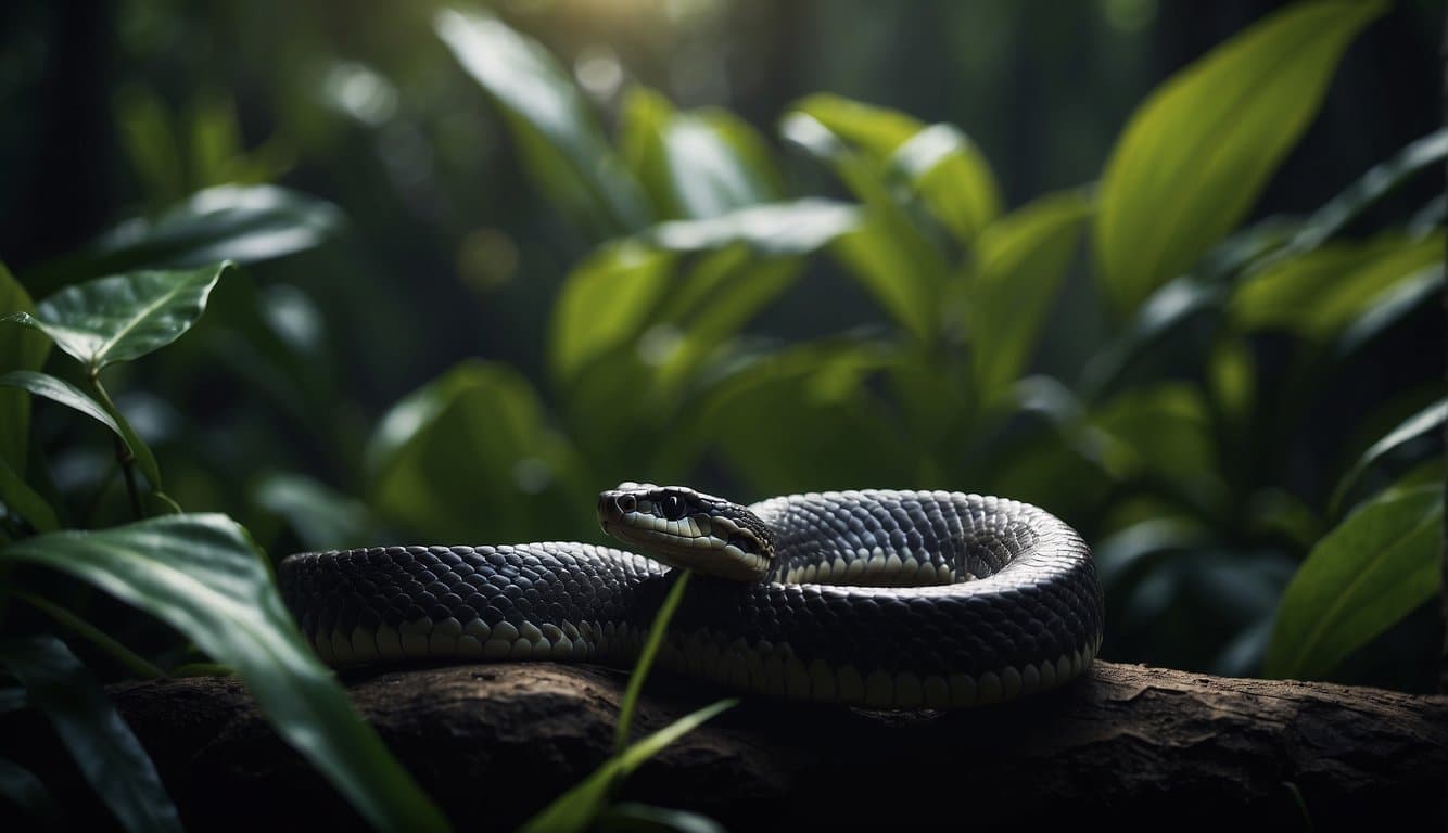 Filmes De Cobra: Os 11 Melhores Filmes Com Cobras 3 A cobra slithers through a dark and foreboding jungle, its scales glistening in the moonlight as it hunts for its next prey