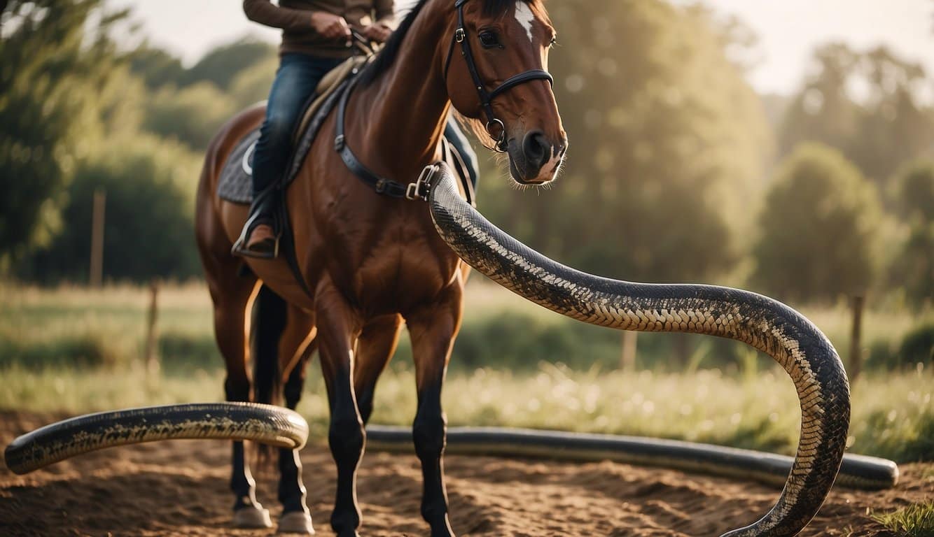 Picada De Cobra Em Cavalo: Sintomas, Tratamento E Prevenção 3 A horse being protected from snake bites with a snake-proof leg guard