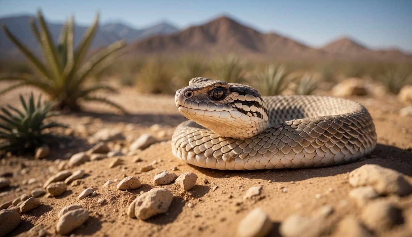 The desert viper's habitat and geographical distribution