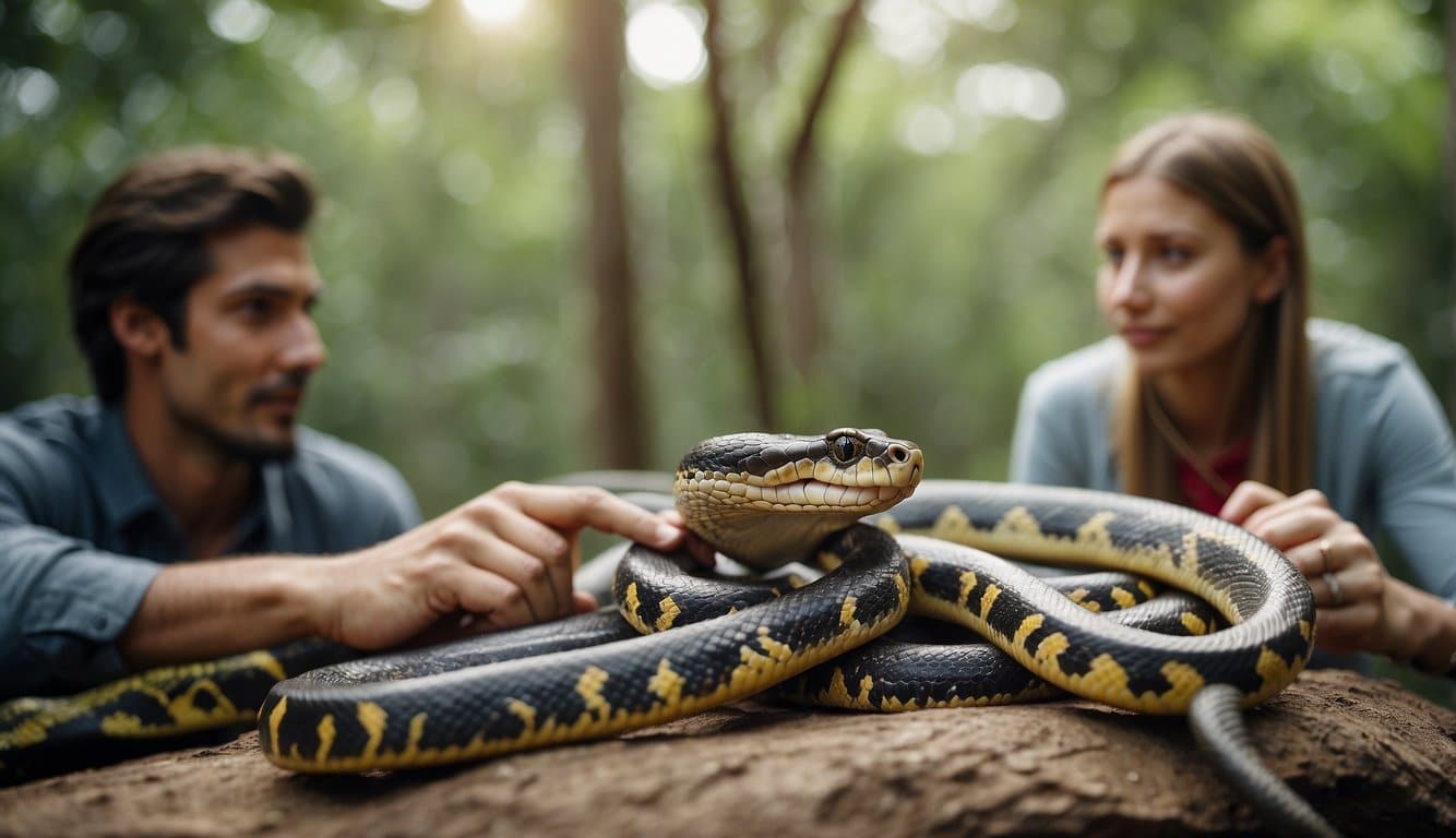 Human interaction with snakes in a conservation setting