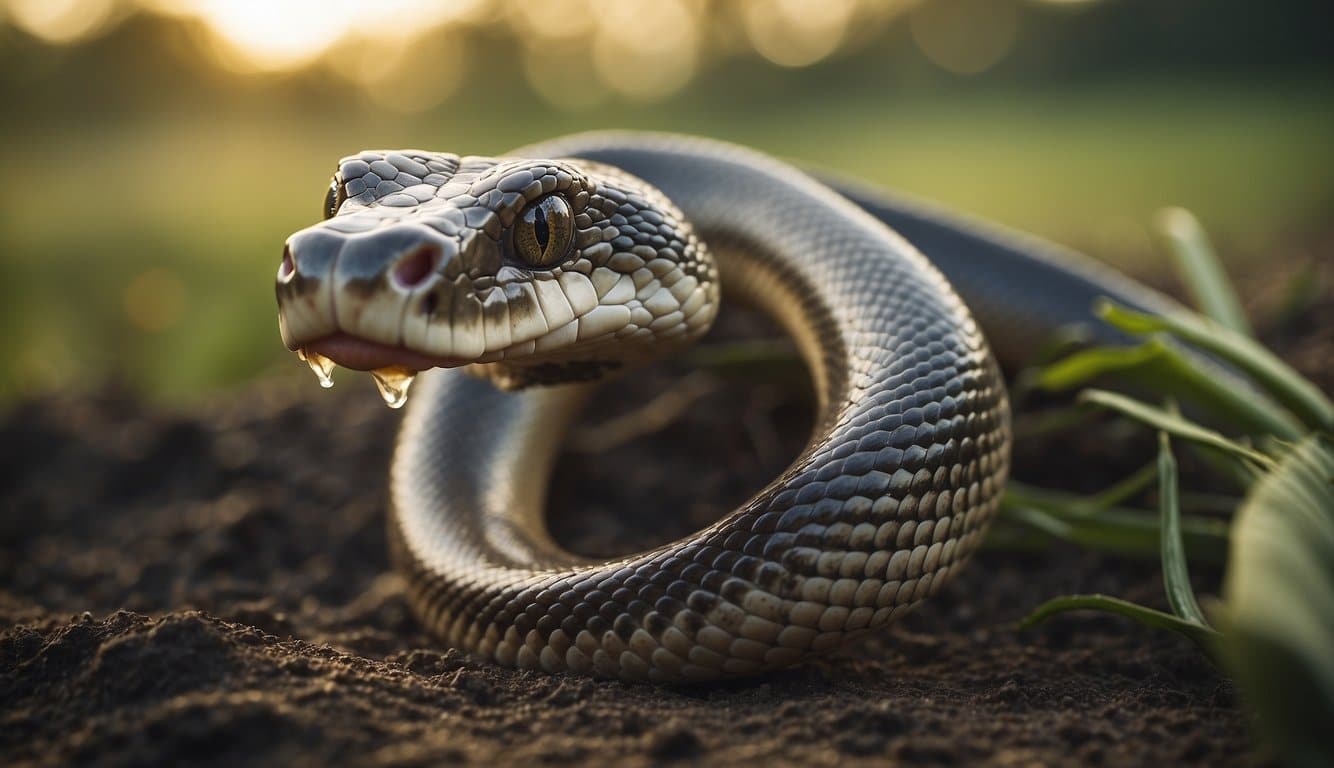 Cobra Casco De Boi: Conheça A Espécie E Suas Características 3 A snake slithers over a cow's hoof, ready to strike