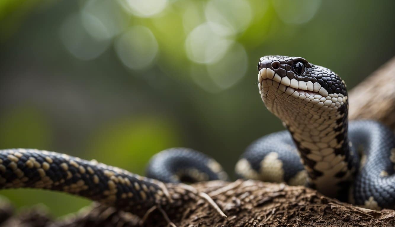 A naja cuspideira snake spitting venom in a natural setting