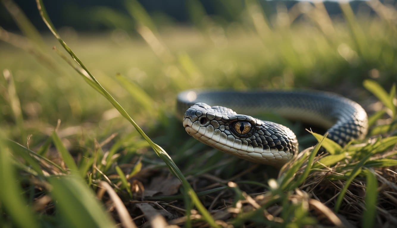 Intelligent surveillance snake patrols grassland