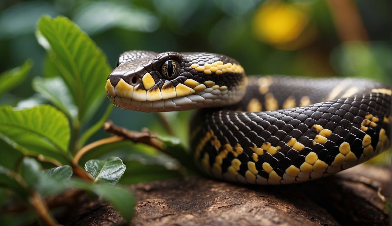 Cobra: Réptil Ou Anfíbio? Descubra A Resposta Definitiva Aqui 5 A variety of snakes slither among colorful foliage, showcasing the diversity of reptile species
