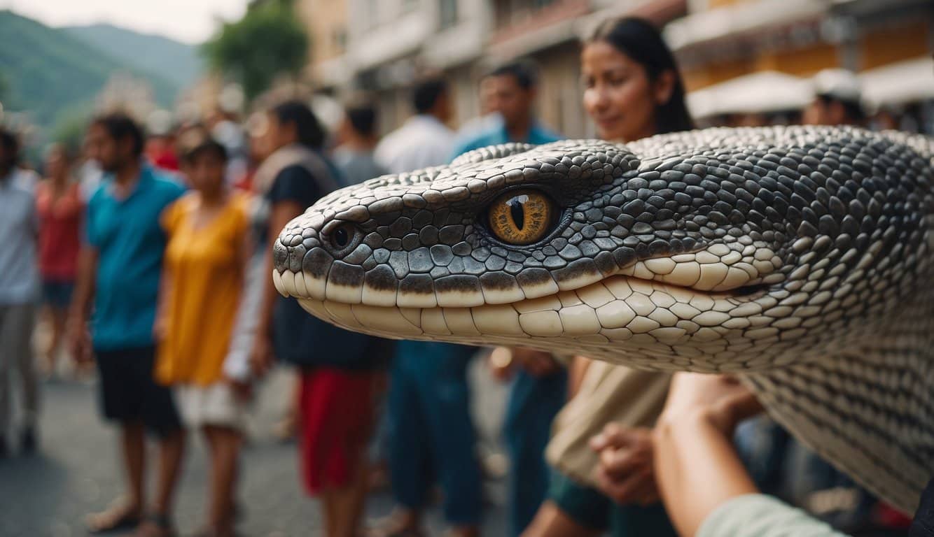 Cobra Norato E Maria Caninana: A Lenda Amazônica 5 Vibrant regional tourism scene depicts cobra norato and maria caninana, impacting local society